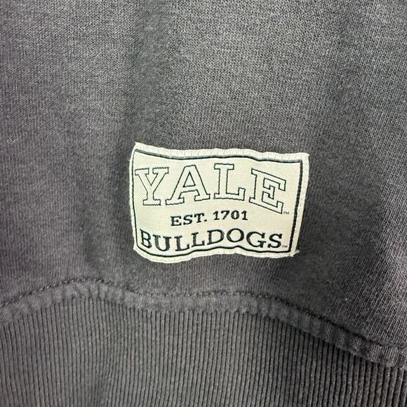 YALE Bulldogs Sleeveless‎ Hoodie Gray College Graphic Sweatshirt - Picture 5 of 5